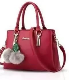 NOOR FASHION Womens PU leather handbags shoulder bag purse With long strap hand held bag Maroon (B0D1XN2FPN) Amazon Price History, Amazon Price Tracker