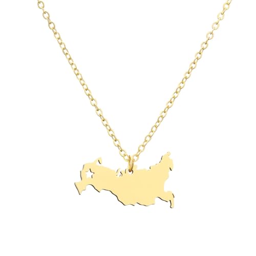 Bijoux hommes J’aime la Russie collier gravable pour voyage