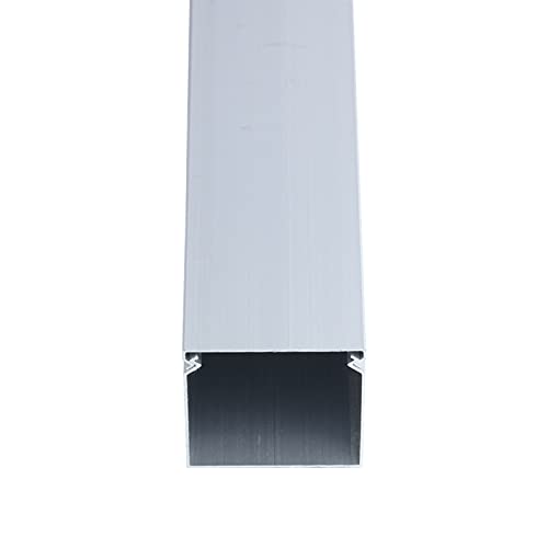 Image of Metal Cable Raceway Hider for Floor Wall 50x50mm Sturdy Cord Management Kit with Buckle Design Square Wire Trunking Conceal Wires Easily and Safely
