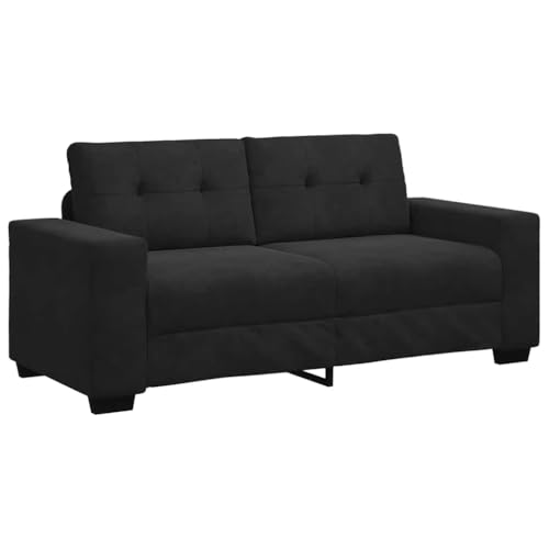 vidaXL Zweisitzer-Sofa Schwarz 140 cm Samt