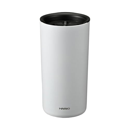 HARIO(ハリオ) セラミックコーティング 真空二重保温タンブラー 実用容量 350mL 保冷 保温 回転式フタ ホワイト CTF-350-Wの商品画像（Amazon）