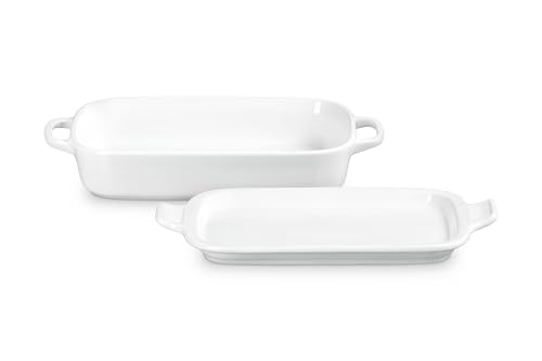 Image of Le Creuset Stoneware Rectangular Dish with Platter Lid, 3 qt., White