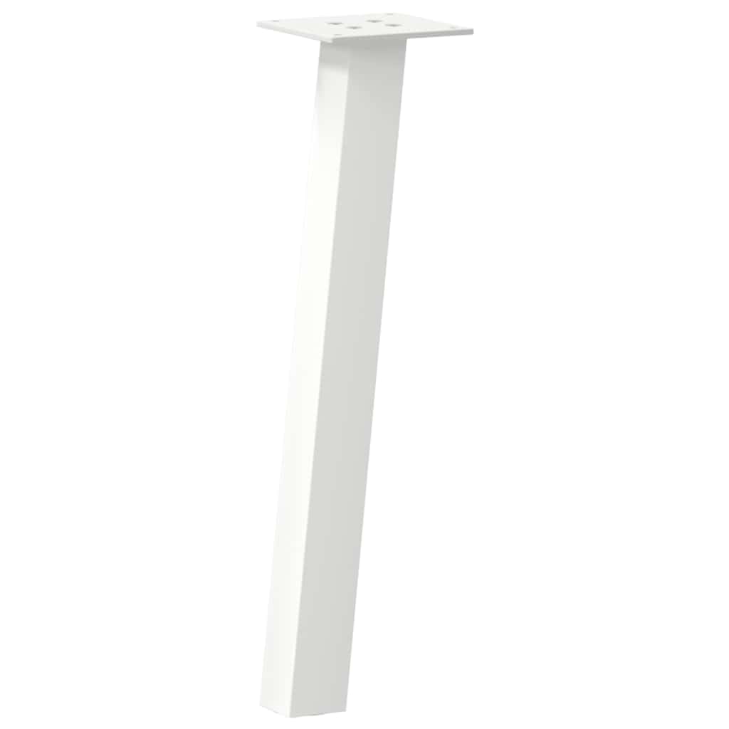 Gambe per tavolino, 4 pezzi, 30 cm, acciaio verniciato a polvere, bianco