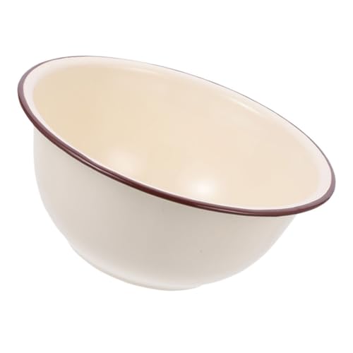 Tazón Esmaltado Retro 24 cm Blanco Marfil Profundo miniatura 1