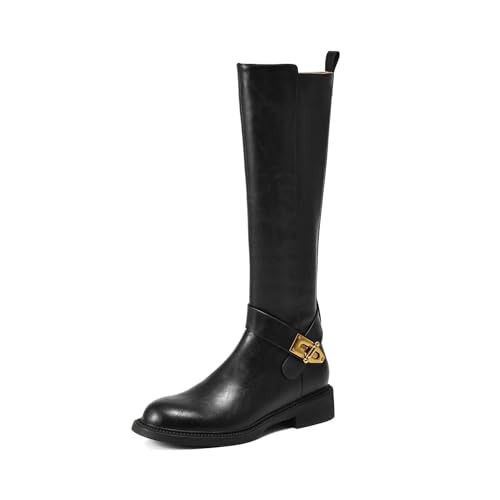 Bottes d'équitation d'hiver chaudes à fermeture éclair pour femme