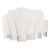 12Pcs 150ml/5oz Clear Plastic Empty Refillable Travel Cosmetic Soft Tubes Squeeze Bottle With Flip Cap Makeup Sample Container Dispenser for Facial Cleanser Shampoo Body Hand Lotion Shower Gel