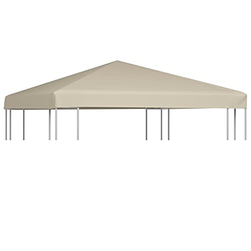 vidaXL Couverture de Toit de Belvédère 310 g/m² 3x3 m Beige Tonnelle Pavillon