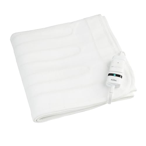 Solac - Calientacamas Denmark | 150x80cm | 65W | Tecnología Sensfort | Protección contra sobrecalentamiento | 3 Temperaturas | Auto Apagado | Extra Suave | con Mando | Lavable a máquina