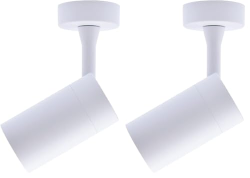 Foco orientable GU10 de techo o pared blanco para pasillo e iluminación de interior IP20 2