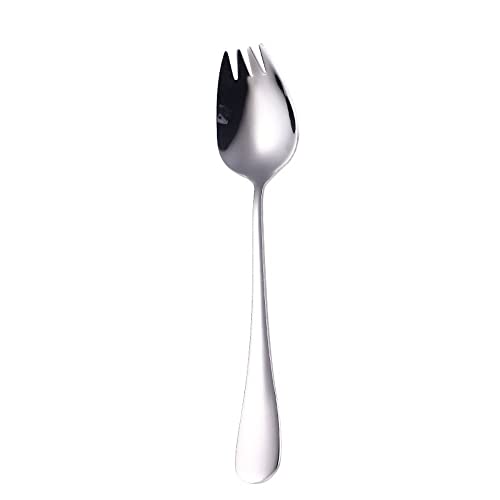 Stainless Steel Spork,Camping Spork, Ice Cream Spoons,for Outdoor Camping, Hiking, Travel, Picnics(Silver)