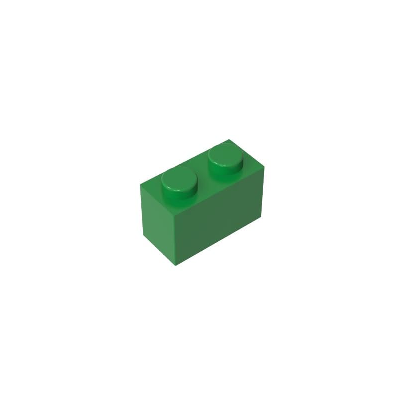 3065 bricks Brick 1x2 Without Bottom Tube 50 Pieces GDS-1545 Compatible with Lego Building Blocks Color:Green โ image 1