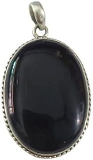 Black Onyx Gemstone Pendant, 925 Sterling Silver Pendant, Vintage Pendant, Oval Shape Pendant, Black Stone Pendant, Protection Pendant, Big Gemstone Pendant, Birthday Gift Pendant, Designer Pendant, Handmade Pendant, Black Onyx Jewelry