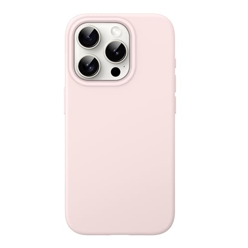 JETech Silikon Hülle für iPhone 15 Pro 6 1 Zoll Ganzkörper Handyhülle mit Seidig-Weicher Berühren Stoßfest Schutzhülle (Hellrosa)