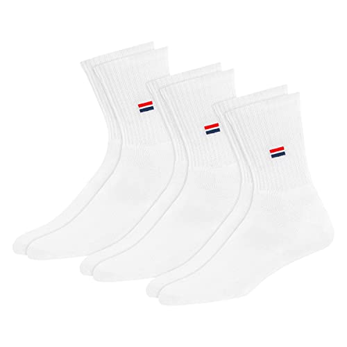 NAVYSPORT Men's Solid Cotton Cushion Comfort Crew Socks, Pack of 3 (Free Size)