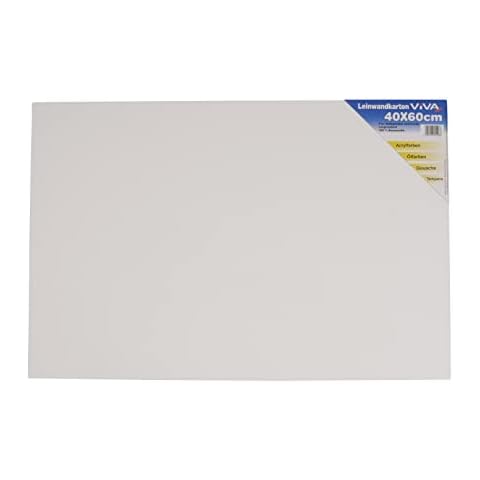 CB Home & Style 10 er Pack Malpappe 40 x 60 cm Leinwandkarton vorgrundiert Baumwolle weiß Cover