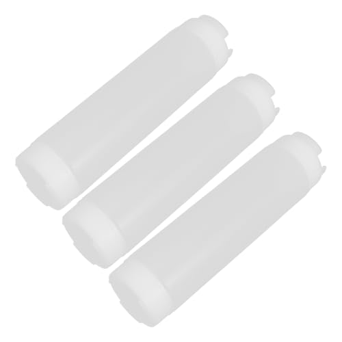 FONDOTIN 3 piezas Botellas Dispensadoras de Salsa de Doble Boquilla para Condimentos Múltiples Exprimibles para Cocina y Restaurante Diseño Práctico y Duradero Reutilizable