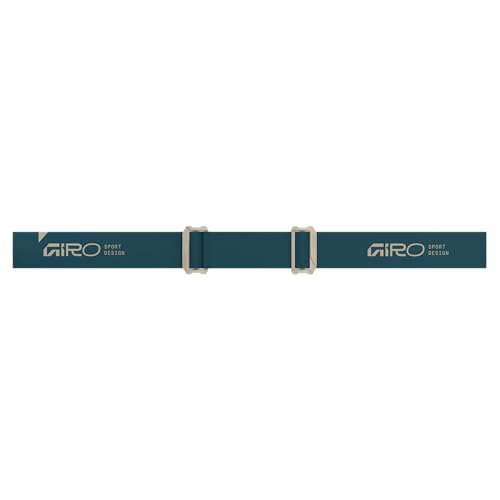 Image of Giro Roam Ski Goggles - Snowboard Goggles for Men, Women, Youth - Peacock Teal Stacked - Amber Scarlet & Yellow