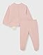 Chicco Baby-Mädchen Anzug aus elastischem Sweatshirt und Hose Pyjamaset, Rosa, 50 cm