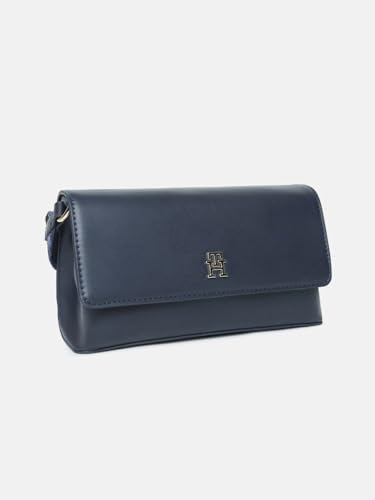 Image of Solid Black Polyurethane Sling Bag