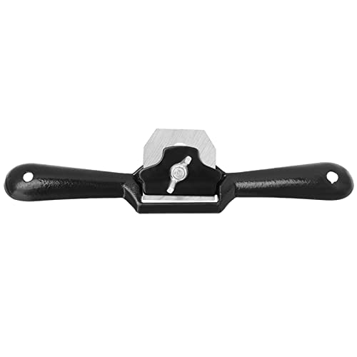 Plane Spokeshave Outil de raboteuse à main réglable de 9 pouces pour les amateurs de travail du bois et les cours de pratique scolaire Lame en acier au manganèse noir de 45 mm