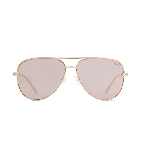 Image of EVEE Fashionable Metal Aviator Sunglasses with Oversize Flat Reflective Mirror Lenses (GEMINI)