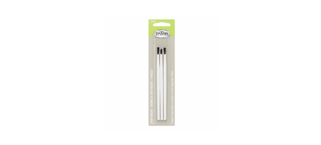 Testors Economy Brush Set Astd 3pc