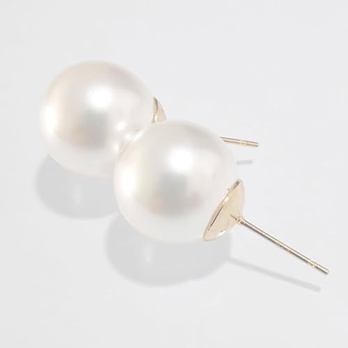 Big Pearl Earrings for Women - Oversized Classic Faux Large Earring Studs, Hypoallergenic for Ears4