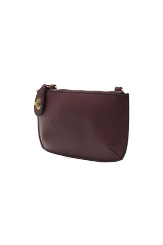 Image of Joy Susan Womens Vegan Leather Mini Crossbody Wristlet Clutch - Deep Crimson
