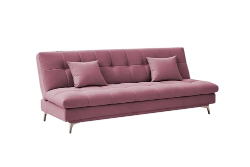 Image of Krancy Solid Wood 3 + 2 Seater Sofa Cum Bed with 2 Cushions | Convertible Wooden Couch for Living Room, Home & Office | Modern Designer Furniture | 3 Years Warranty | Move