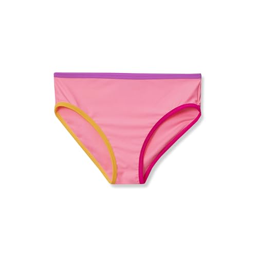 Lands' End Girls Slim Chlorine Resistant Contrast Bikini Bottoms Large Pink Cotton Candy