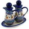 Polmedia Polish Pottery Seasoning Set - Apple Pears Pattern Handmade in Boleslawiec Poland + Certificate of Authenticity