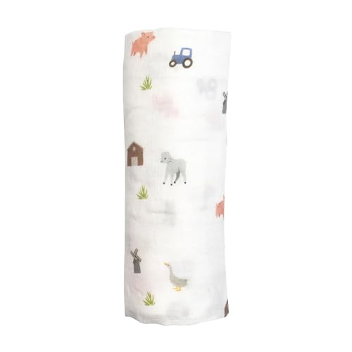 Image of Muslin Baby Swaddle - Breathable Receiving Blankets for Newborn Baby, 70% Viscose derived from Bamboo, 30% Spandex, Imported
