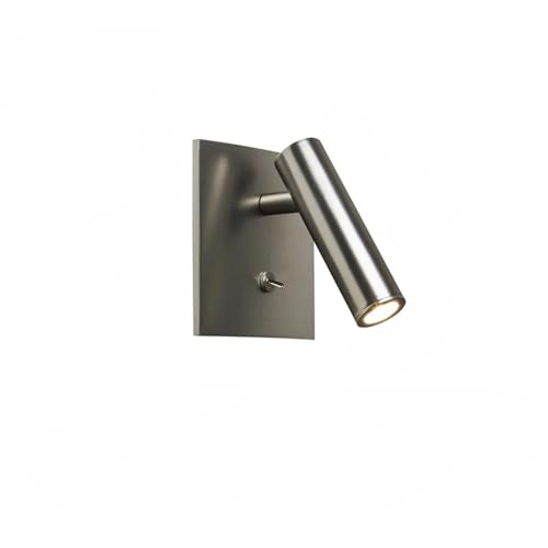 Aplique LED de pared en níquel satinado con diseño contemporáneo para interiores