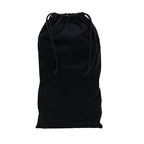 Image of ZENPAC Cloth Bags, Black Duster Flannel Boot Storage with Drawstring Closure, Washable Breathable Cotton Fabric for Shoe, Luggage, 12.5x20.5, 2 Pack