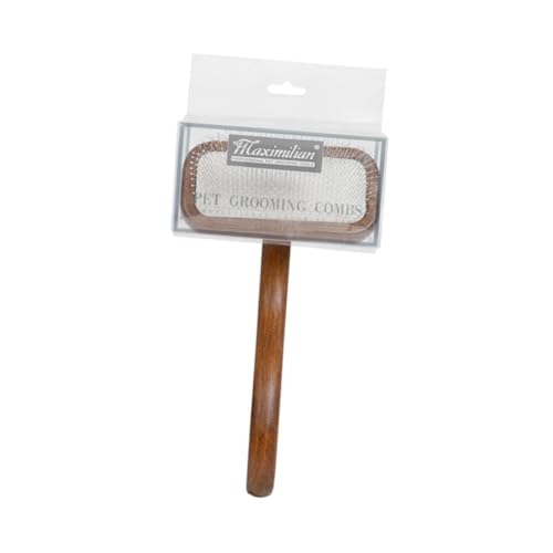 Peigne de toilettage pour chien et chat VANZACK marron avec poignée