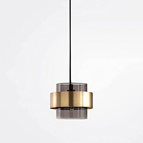 Preisvergleich Produktbild WFZRXFC Nordische Mini-Kronleuchter-Hängelampe, Glas-Pendelleuchte, Moderne Goldtropfen-Deckenlampe, Schlafzimmer-Nachttisch-Restaurant-Ca... E27-Fassung