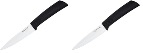 Amefa 0393 cezm76117 auenthal Céramique Couteau éplucheur Couteau de Cuisine en céramique 10 cm Longueur de la Lame Couteau éplucheur Blanc, Céramique, 20,5 x 2.4 x 1,5 cm (Lot de 2)