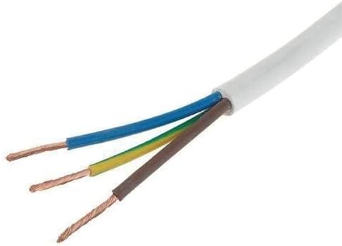 YU WELL Electrical PVC Flexible Wire Power Cord 3 Core Extension Wire Copper Wire Flexible Cable Customized Length Available (1.5mm 30Meter)