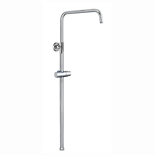 ENKI, G03, columna elevadora para ducha dise�o angulado acero inoxidable cromado