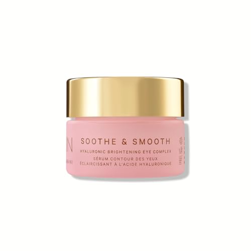 MZ SKIN Soothe & Smooth Hyaluronic Brightening Eye Complex 0.47 fl oz | Luxury Anti-Aging Eye Cream with Hyaluronic Acid, Tri-Peptides & Albizia Bark | Dark Circles, Fine Lines & Puffiness