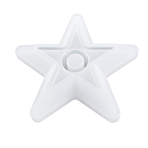 Moule en silicone pour bougeoir bougeoir forme étoile bougeoir résine époxy moules bricolage bougeoir moule pour fabrication de bougeoirs Cover