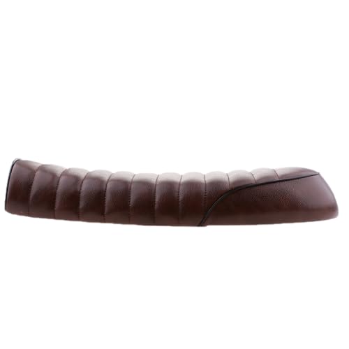 Asiento de motocicleta café racer universal de cuero marrón para Honda 5