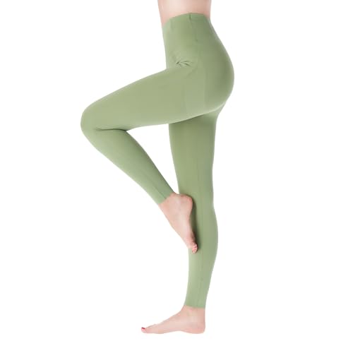 Leggings de cintura ultra alta con control de abdomen elásticos y opacos para gimnasio
