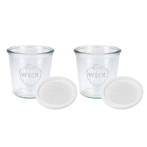 Weck Mold Jar ½-Liter with Rubber Seal -- Best Airtight Glass for Cut Fruit
