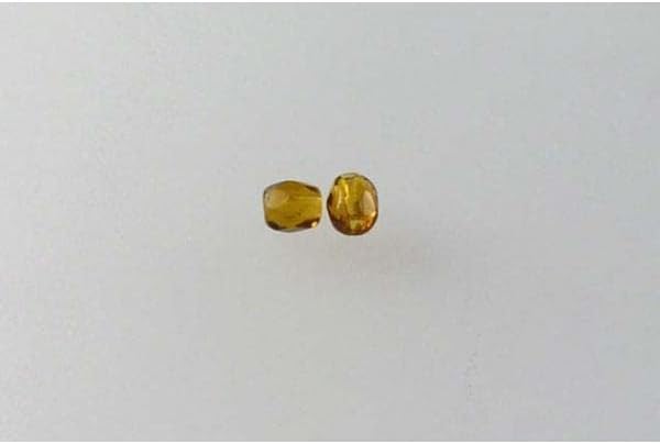 30pcs Fire Polished Faceted Beads Round 8 mm, Transparent Brown (10110), Bohemia Crystal Glass, Czechia 15119001