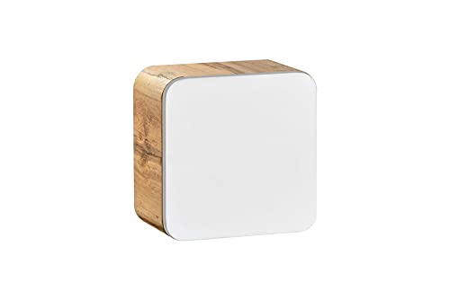 Armario de baño Colgante Cube Aruba White, Color Blanco Brillo, Armario Superior, Armario Moderno, Muebles de baño Blancos