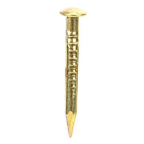 100 clavos de latón con cabeza redonda para instalación y reparación fácil de bisagras de muebles, 10 mm, 15 mm, 18 mm y 22 mm (15 mm de largo)