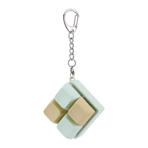 Finger Keyboard Fidget Oys 4-Button Keyboard Fidget Clicker Keychain Finger