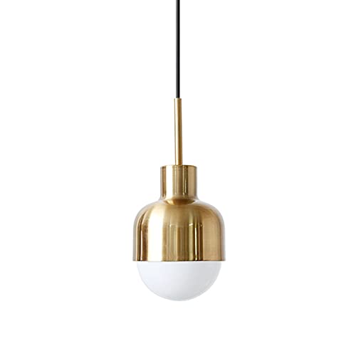 Lustre LED post-moderne et lampe suspendue dorée pour couloir et bar