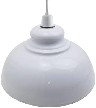 Retro Metal Light Shades, Vintage Style Ceiling Island Lamp Pendant Shade, Non Electric 30cm Easy Fit Curved Kitchen Lampshade, Office, Living Room Light Shade with Reducer Ring (Black)